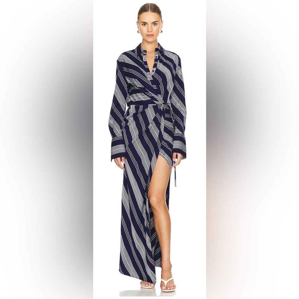 Shona Joy Maxi Wrap Nautical Dress